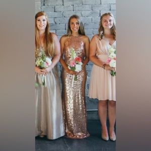 Rosegold Sequin Dress